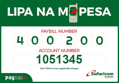 Lipa Na M-Pesa - Paybill 400200